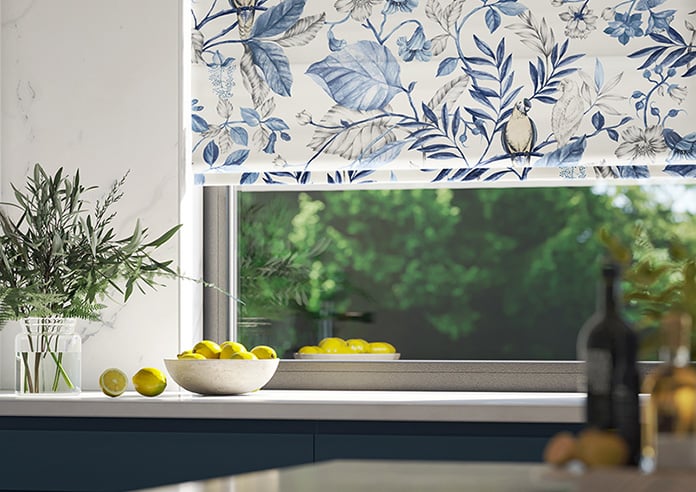 Iquitos, Indigo - Motorised Roman Blind - Image 5